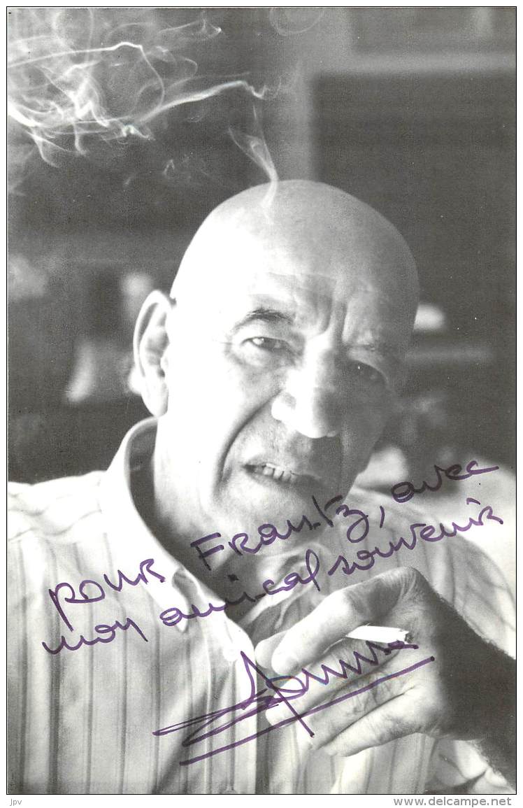 VERITABLE AUTOGRAPHE SUR PHOTO - ACTEUR ANDRE POUSSE - Autres & Non Classés