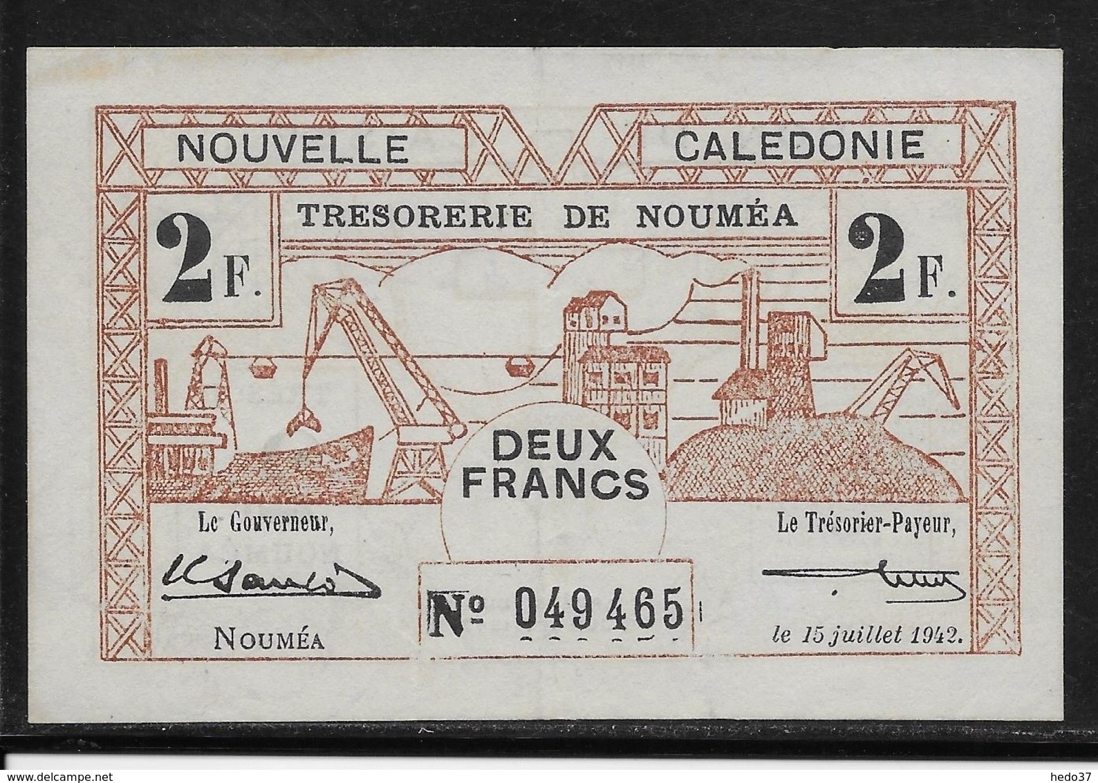 Nouvelle Calédonie - 2 Francs - 29-3-1943 - Pick N°56 - SUP - Otros – Oceanía