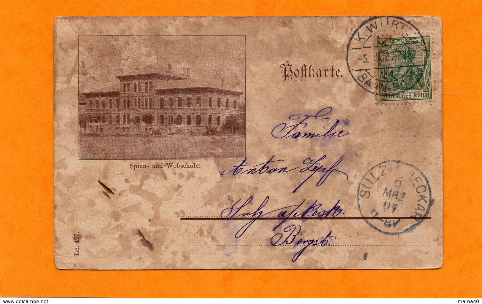 CPA DE 1907 - ALLEMAGNE - REUTLINGEN - VERLANGERTE PLANIE - Reutlingen