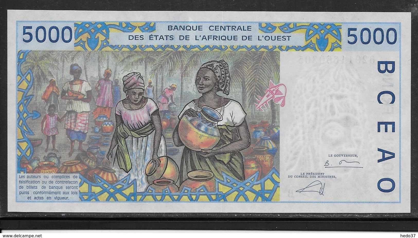 Bénin - 5000 Francs - 2002 - Pick N°213Be - NEUF - Bénin