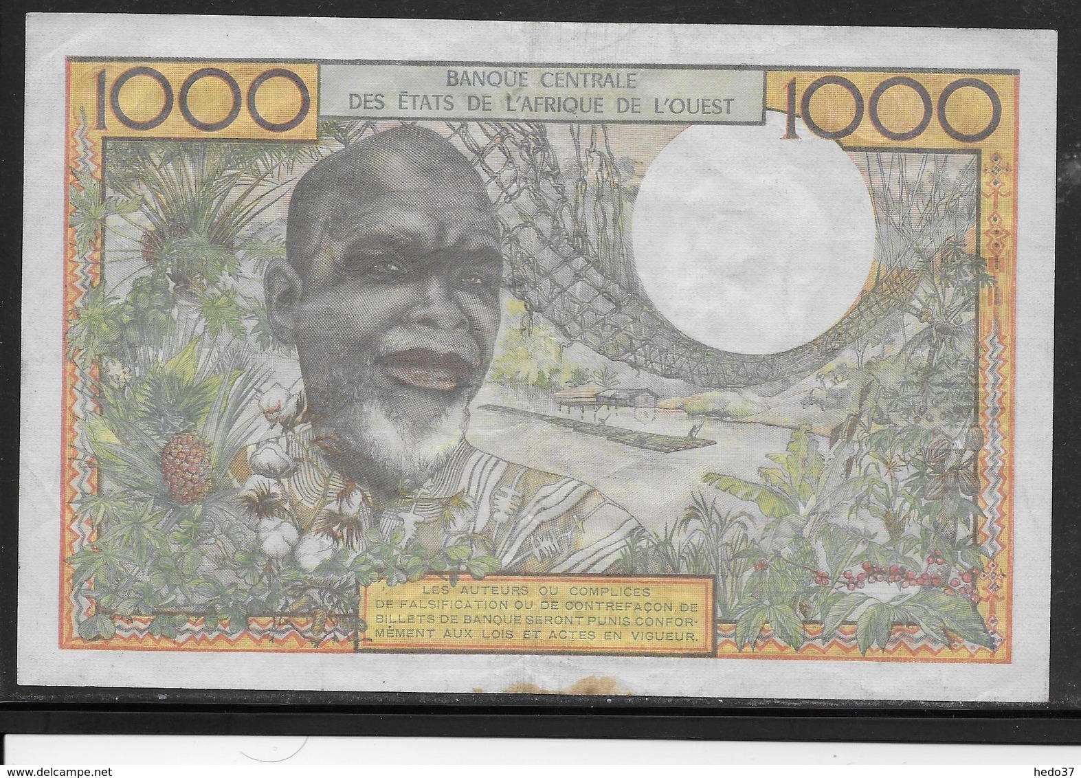 Côte D' Ivoire - 1000 Francs - Pick N°103A - TTB - Costa D'Avorio