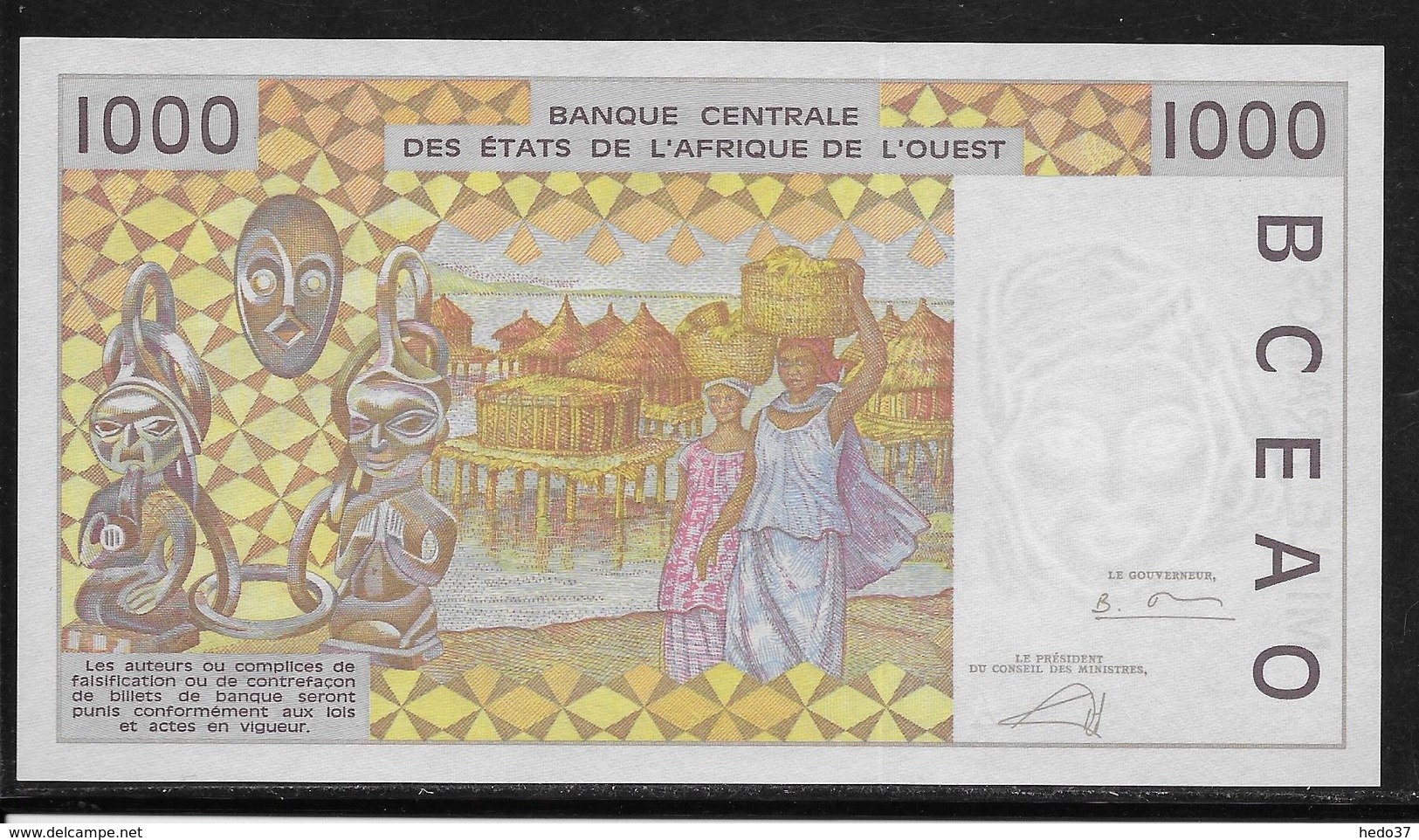 Côte D' Ivoire - 1000 Francs - Pick N°111a - NEUF - Côte D'Ivoire