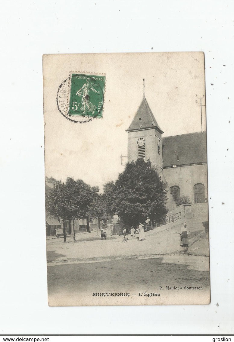 MONTESSON (YVELINES) L'EGLISE (PETITE ANIMATION) 1909 - Montesson