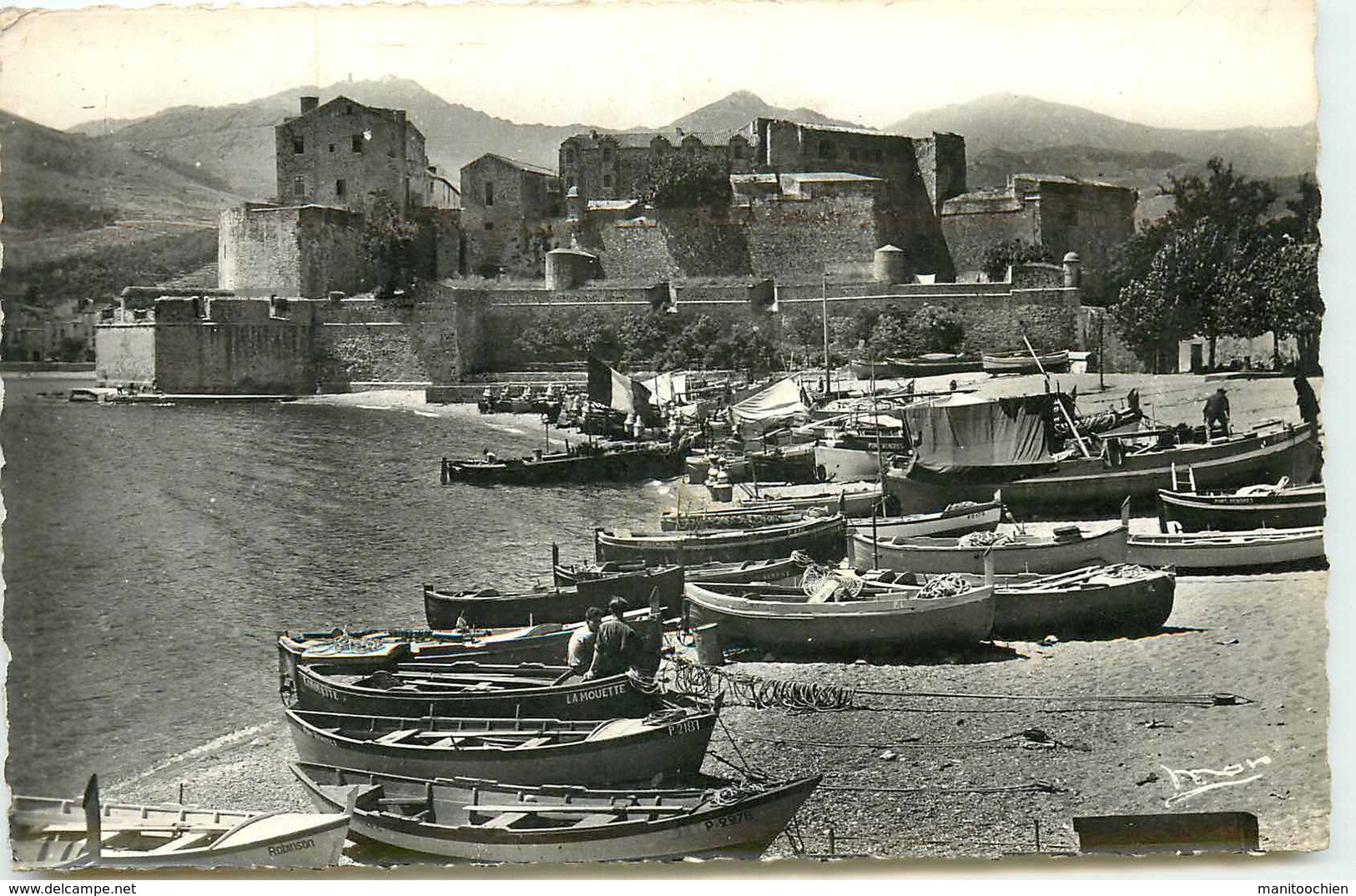 DEP 66 COLLIOURE LE PORT ET LE CHATEAU DES TEMPLIERS LES BARQUES DE PECHE - Collioure