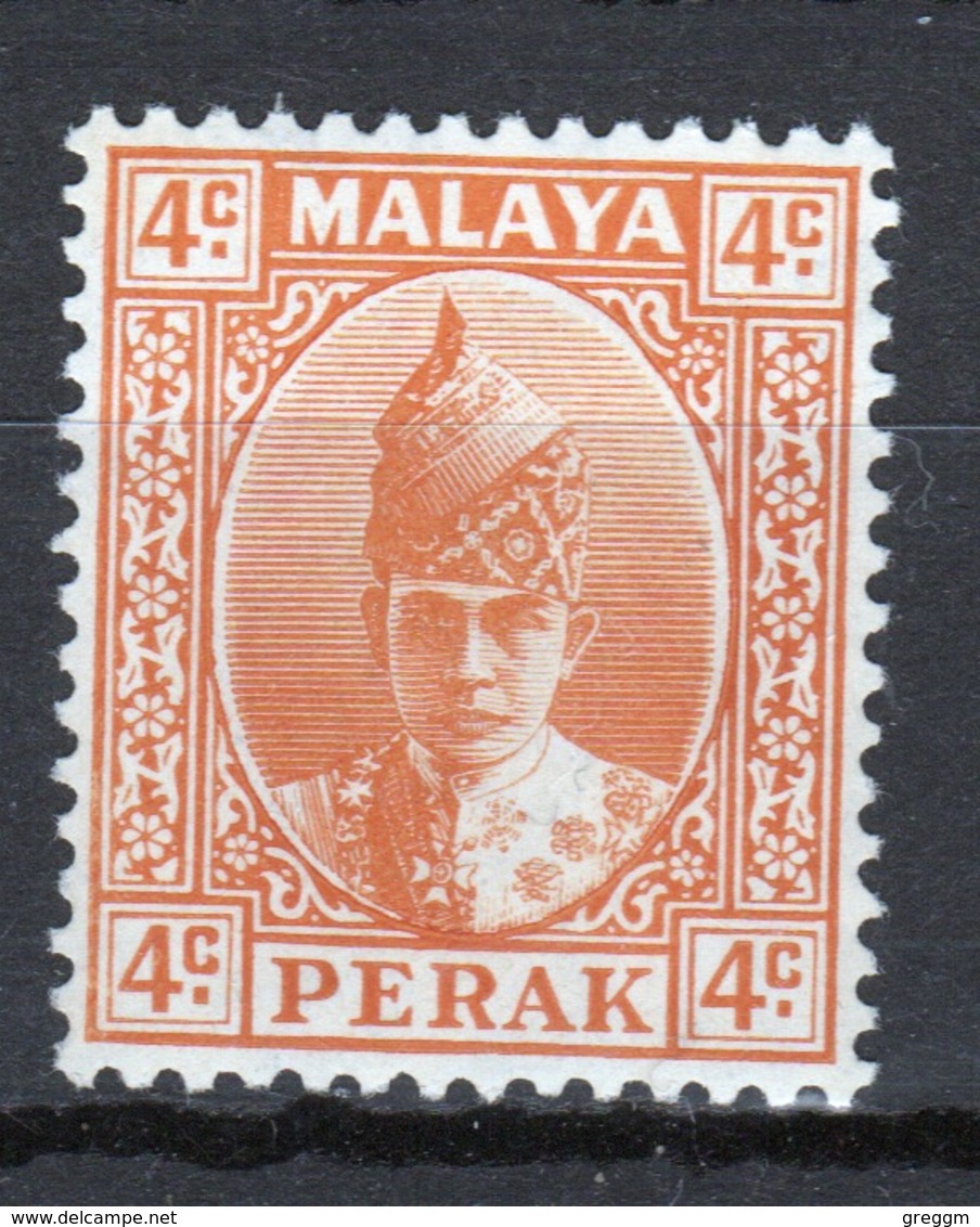 Malaya Perak 1938 Sultan Iskandar Four Cent Green Unmounted Mint Stamp. - Perak