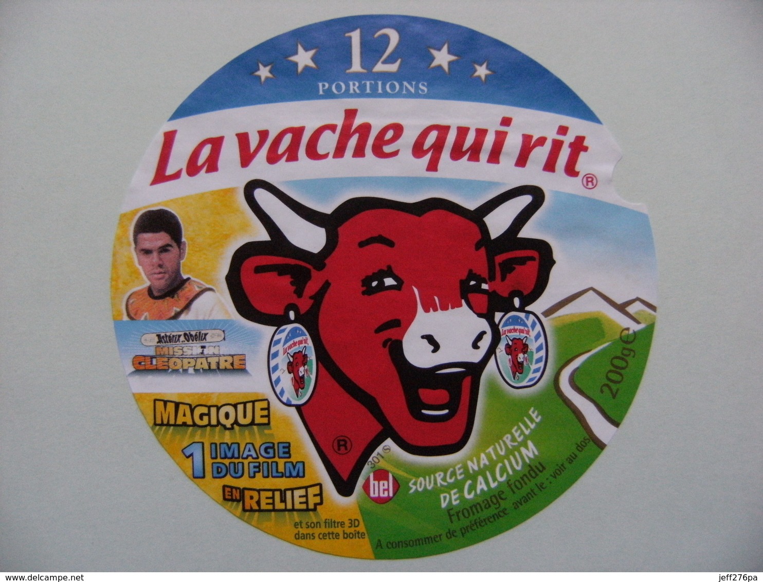 Etiquette Fromage Fondu - Vache Qui Rit - 12 Portions Bel Pub Astérix&Obélix Mission Cléopatre Et Debouze  A Voir ! - Cheese