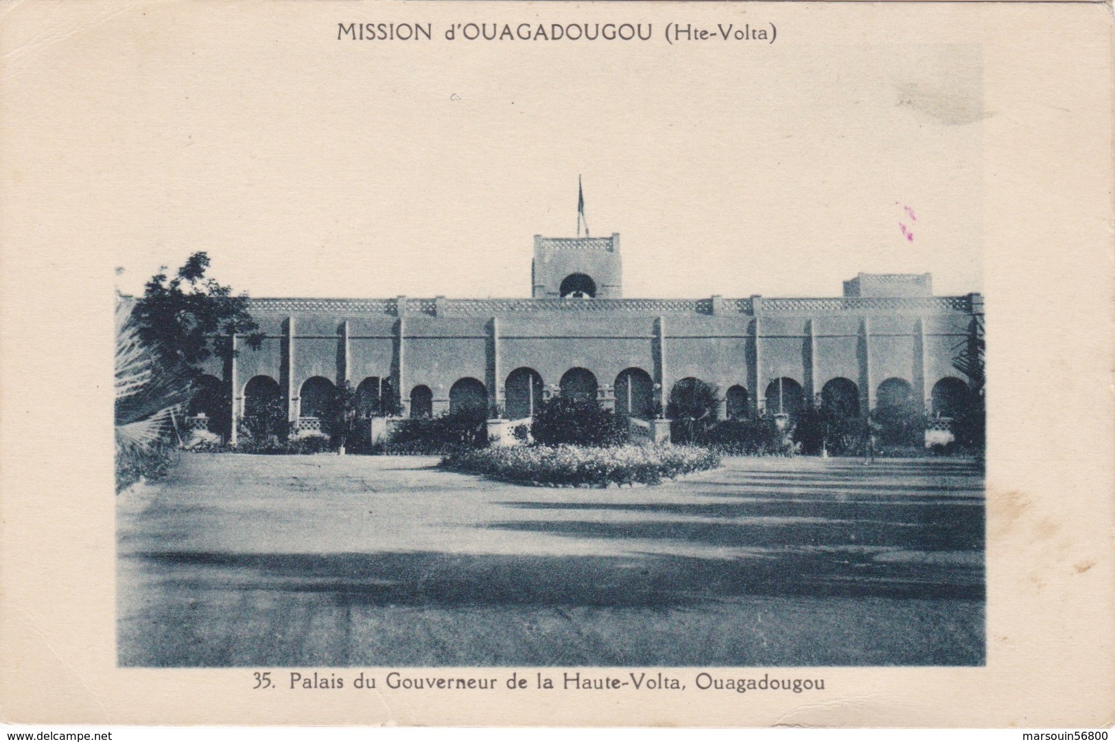 CPA N°35 BURKINA FASO OUAGADOUGOU Palais Du Gouverneur De La Haute Volta Ouagadougou - Burkina Faso