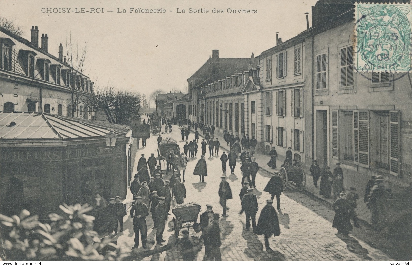 94) CHOISY-LE-ROI : La Faiencerie - La Sortie Des Ouvriers (1905) - Choisy Le Roi