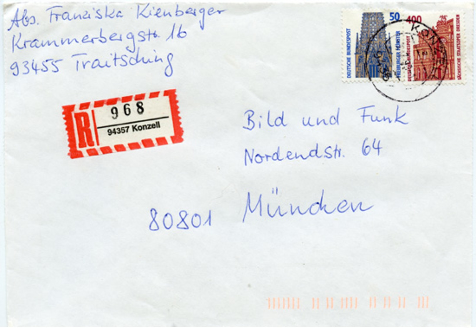 (k4948) Einschr. Brief Bund St. Konzell N. München - Sonstige & Ohne Zuordnung