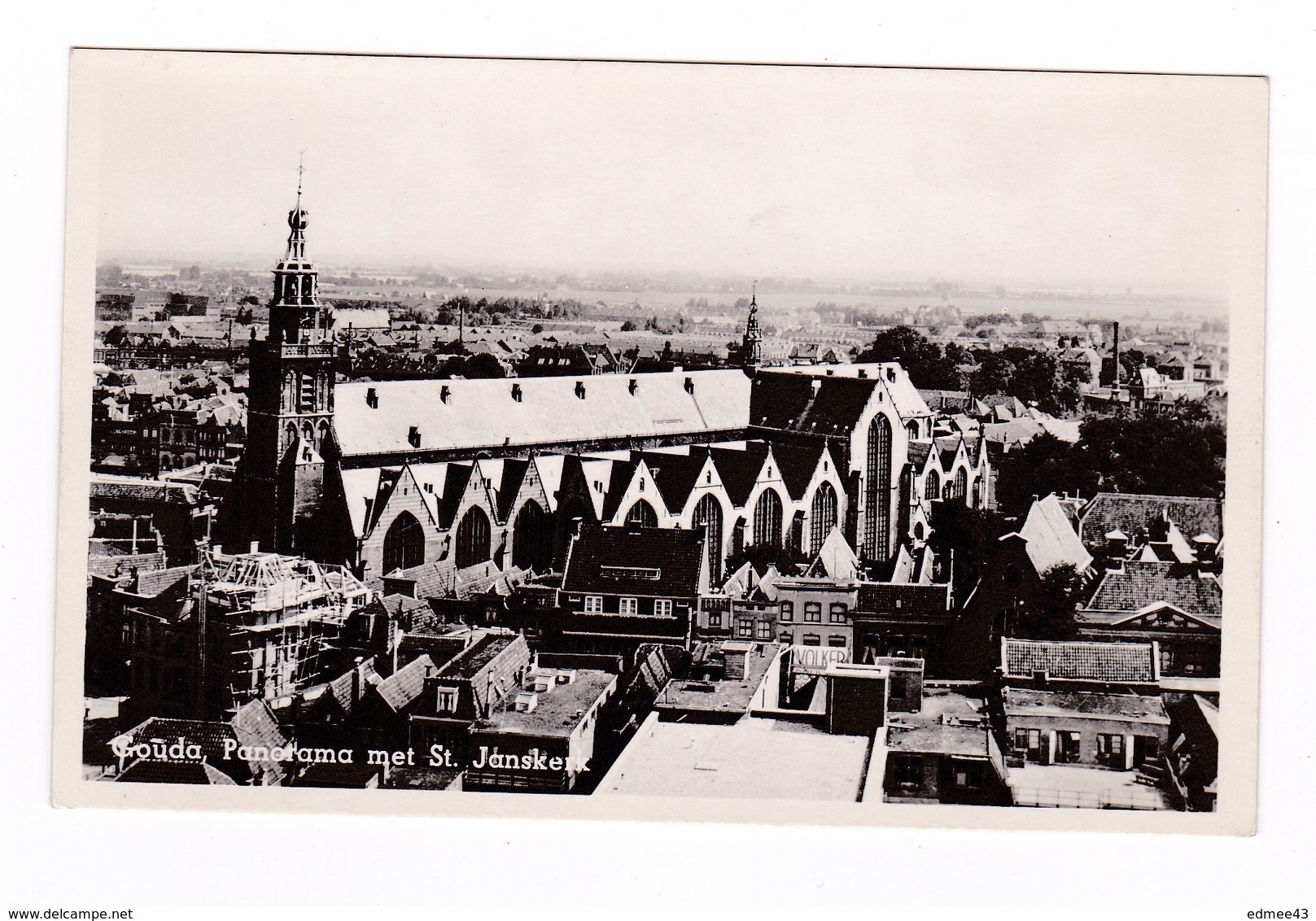 Jolie CPM Pays-Bas, Gouda, Panorama, Années 1950 - Gouda