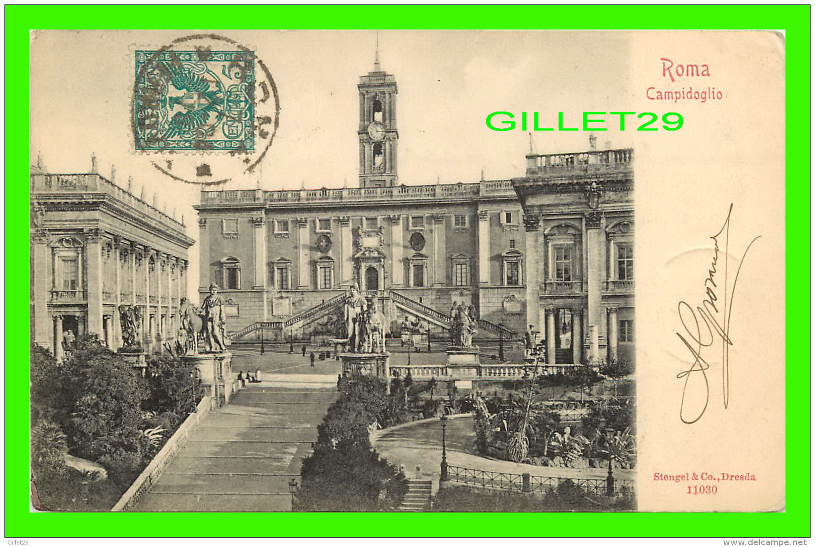 ROMA, ITALIA - CAMPIDOGLIO - STENGEL &amp; CO - TRAVEL IN 1904 - - Altri Monumenti, Edifici