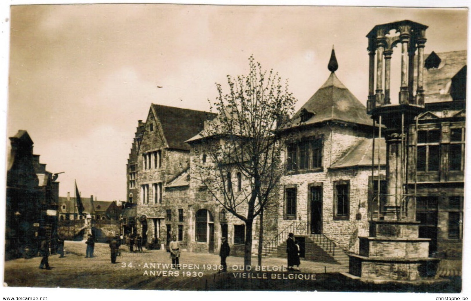 Officiele Postkaart Wereldtentoonstelling Antwerpen 1930, Oud Belgie (pk44357) - Antwerpen