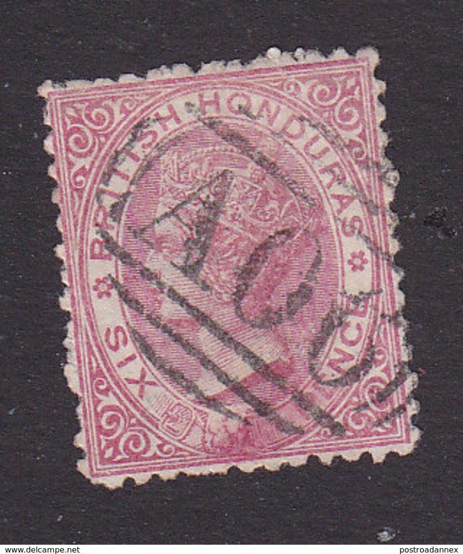 British Honduras, Scott #6, Used, Victoria, Issued 1872 - Honduras Britannique (...-1970)