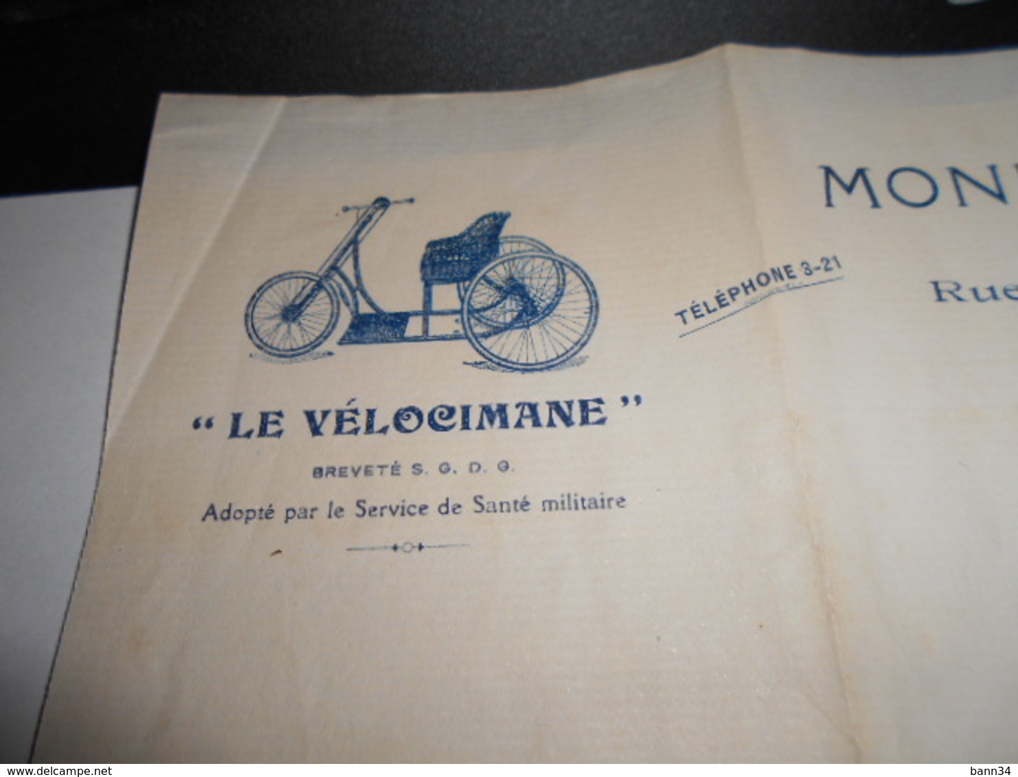 Document Ancien 1920 Monet Goyon Macon Velocimane Velauto Auto Moto Mouche / Envoi A Cette Sète Herault - Automobilismo