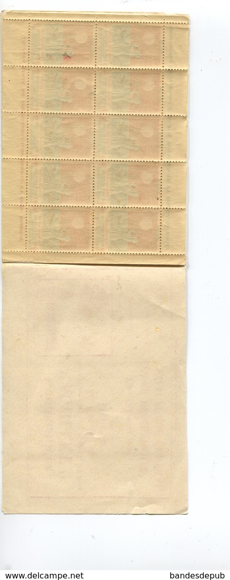 1927 1928  Carnet Timbres Antituberculeux Le Baiser Au Soleil Complet Pub Combustible Maillet Maison Rolland Paris - Antituberculeux