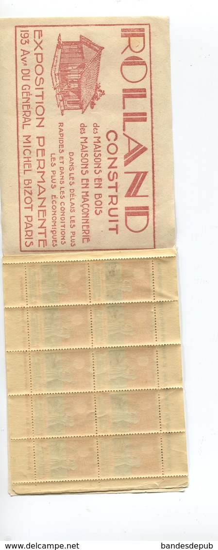 1927 1928  Carnet Timbres Antituberculeux Le Baiser Au Soleil Complet Pub Combustible Maillet Maison Rolland Paris - Antituberculeux