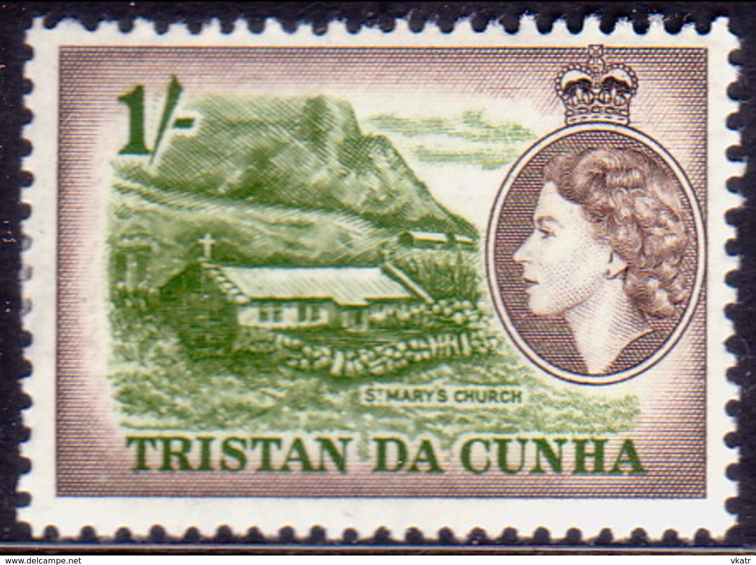 TRISTAN DA CUNHA 1954 SG #24 1sh MH - Tristan Da Cunha