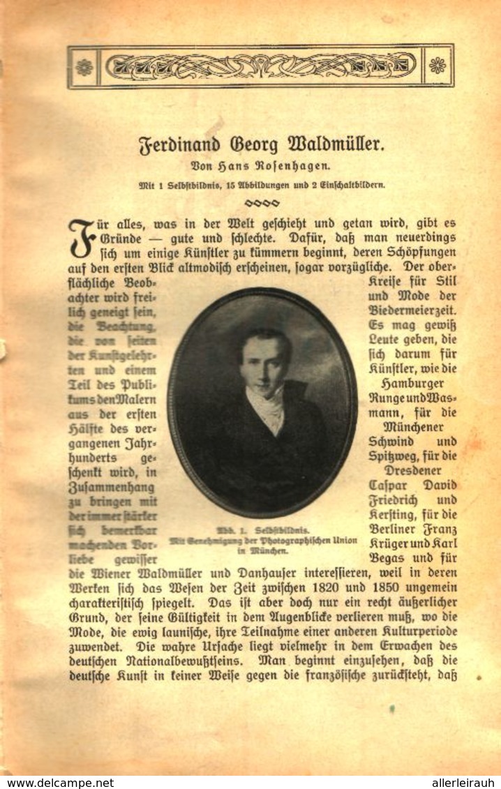 Ferdinand Georg Waldmueller  / Artikel, Entnommen Aus Kalender / 1910 - Bücherpakete