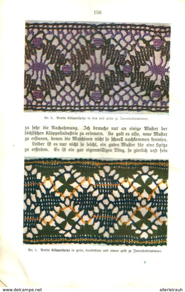Buntfarbige Klöppelspitzen / Artikel, Entnommen Aus Kalender / 1910 - Bücherpakete