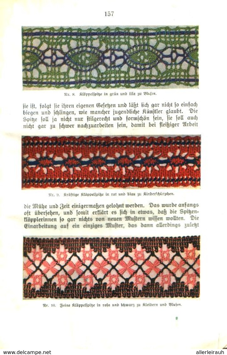 Buntfarbige Klöppelspitzen / Artikel, Entnommen Aus Kalender / 1910 - Bücherpakete