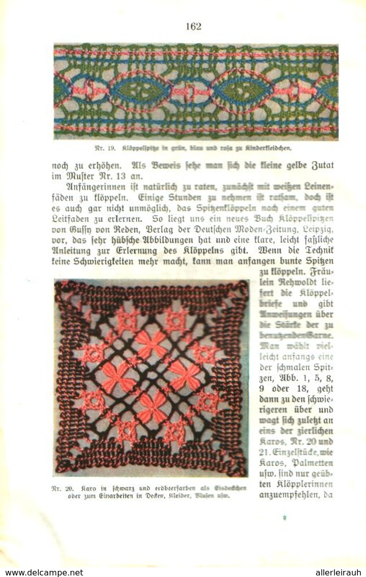 Buntfarbige Klöppelspitzen / Artikel, Entnommen Aus Kalender / 1910 - Pacchi