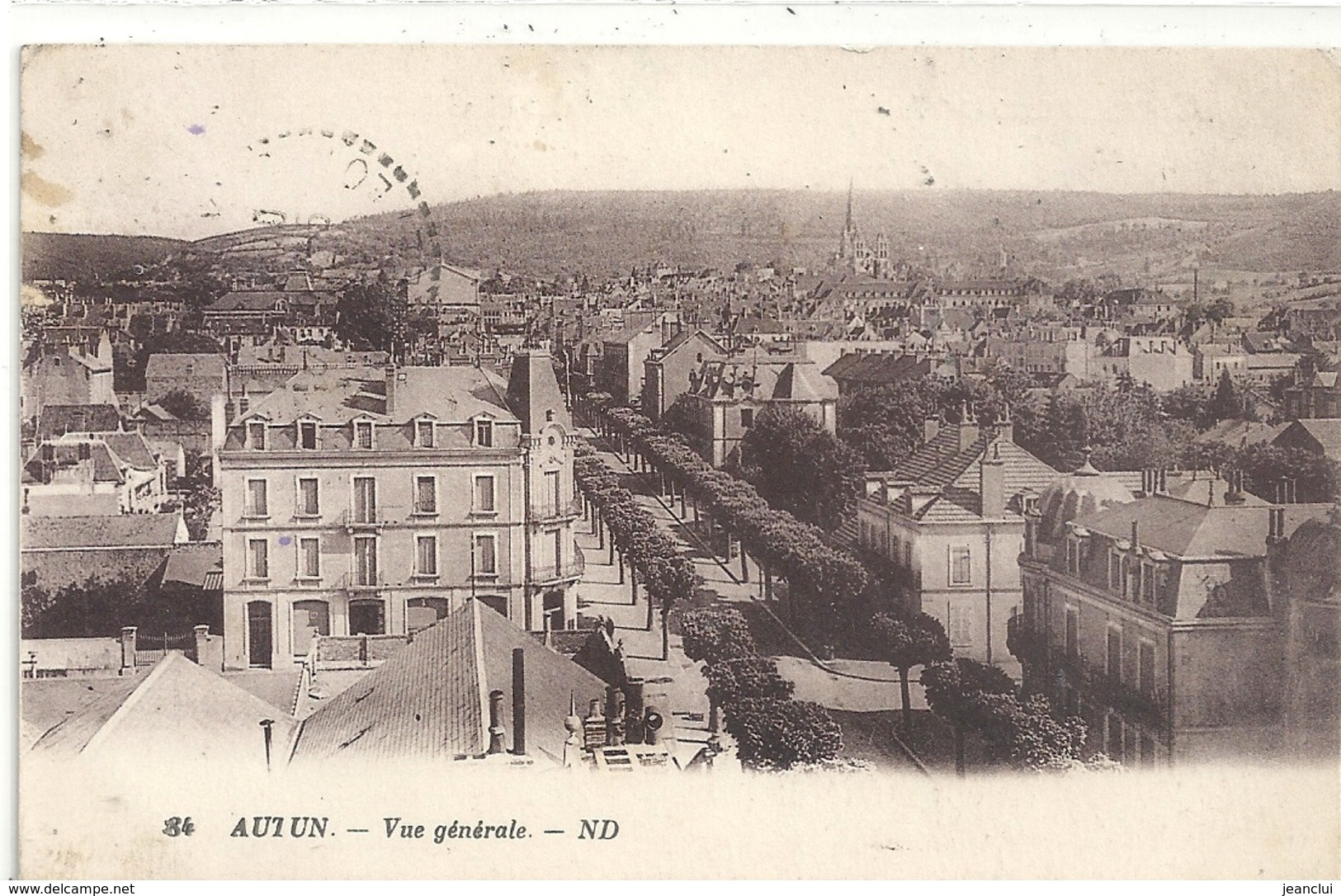 AUTUN .84. VUE GENERALE . AFFR AU VERSO . 2 SCANES - Autun