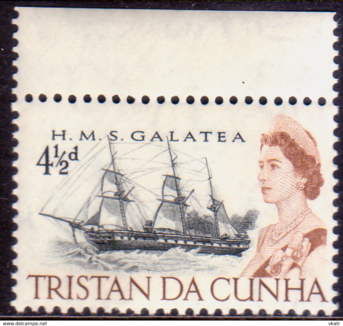 TRISTAN DA CUNHA 1965 SG #76 4½d MNH - Tristan Da Cunha