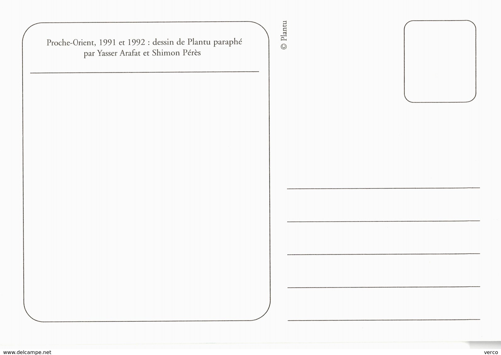 Carte Postale Ancienne De  PLANTU - PROCHE ORIENT 1991 Et 1992 - Plantu