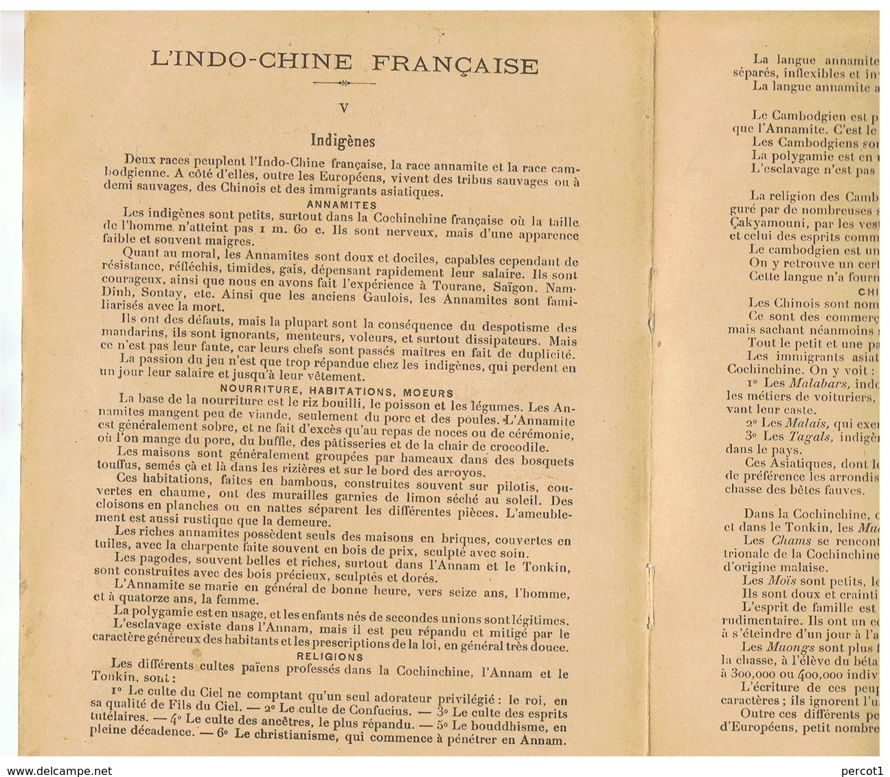 JM19.04 / PROTEGE- CAHIERS -  LES COLONIES FRANCAISES / L INDO-CHINE FRANC.VILLAGE ANNAMITE - ARROYO - Book Covers