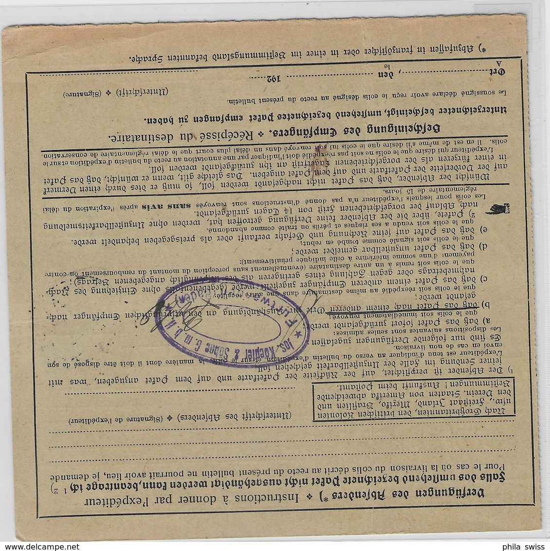 1931 Paketkarte 343, 414 - Stempel: Furtwangen Via Singen To Luzern 22.5.31 - Covers & Documents