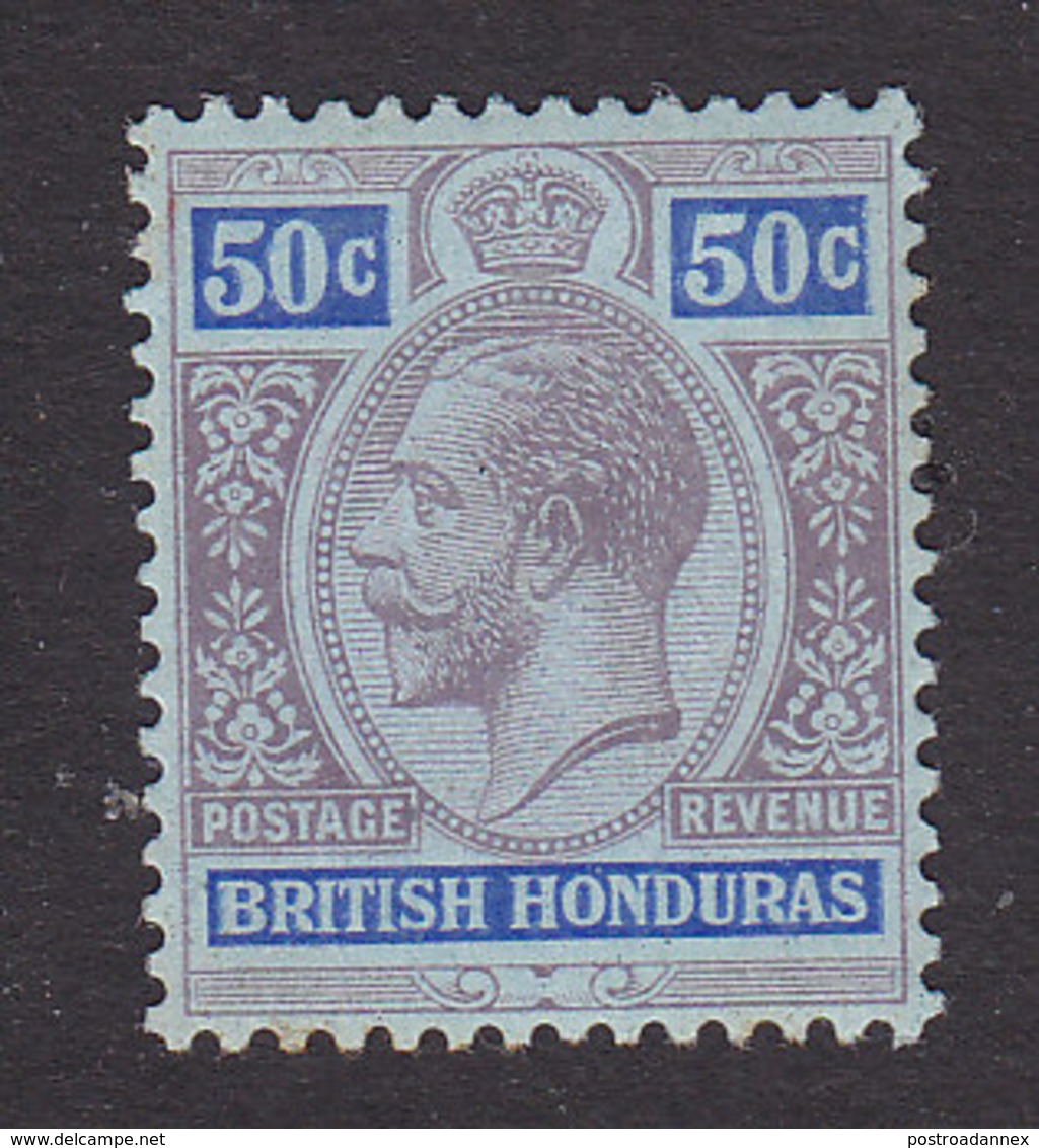 British Honduras, Scott #81, Mint Hinged, King George V, Issued 1913 - British Honduras (...-1970)