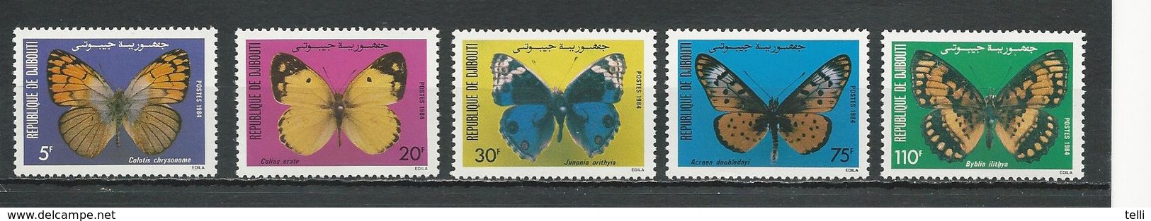 DJIBOUTI Scott 568-572 Yvert 574-578 (5) ** Cote 11,00 $ 1984 - Djibouti (1977-...)