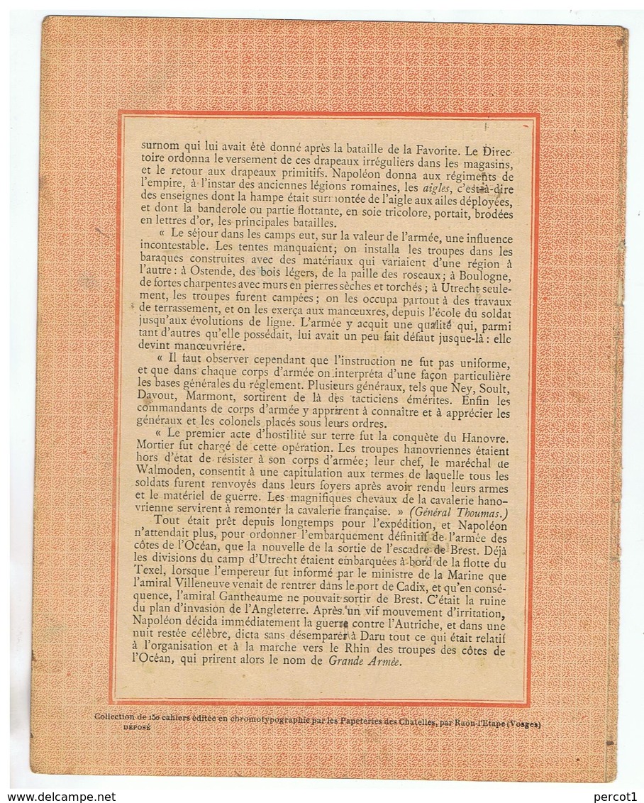 JM19.04 / PROTEGE- CAHIERS - AUTOUR DU DRAPEAU TRICOLORE ( 1789-1889 ) / NAPOLEON AU CAMP DE BOULOGNE - Book Covers