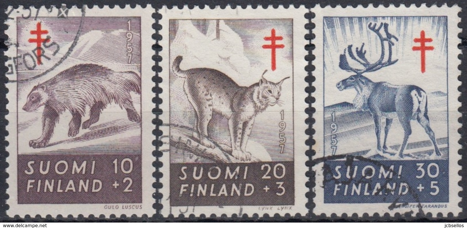 FINLANDIA 1957 Nº 458/60 USADO - Usados