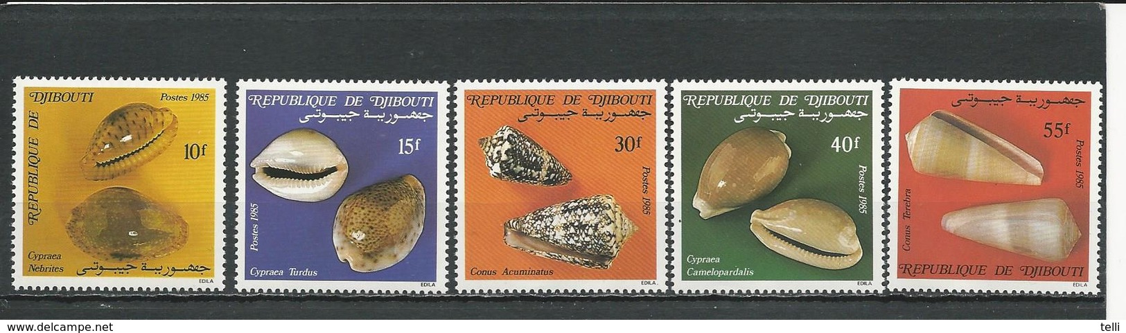 DJIBOUTI Scott 603-607 Yvert 609-613 (5) ** Cote 5,20 $ 1985 - Djibouti (1977-...)
