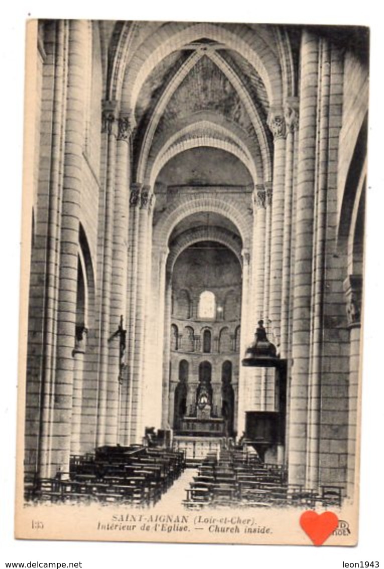 21756-LE-41-SAINT-AIGNAN-Intérieur De L' Eglise------affranchissement Belge - Saint Amand Longpre