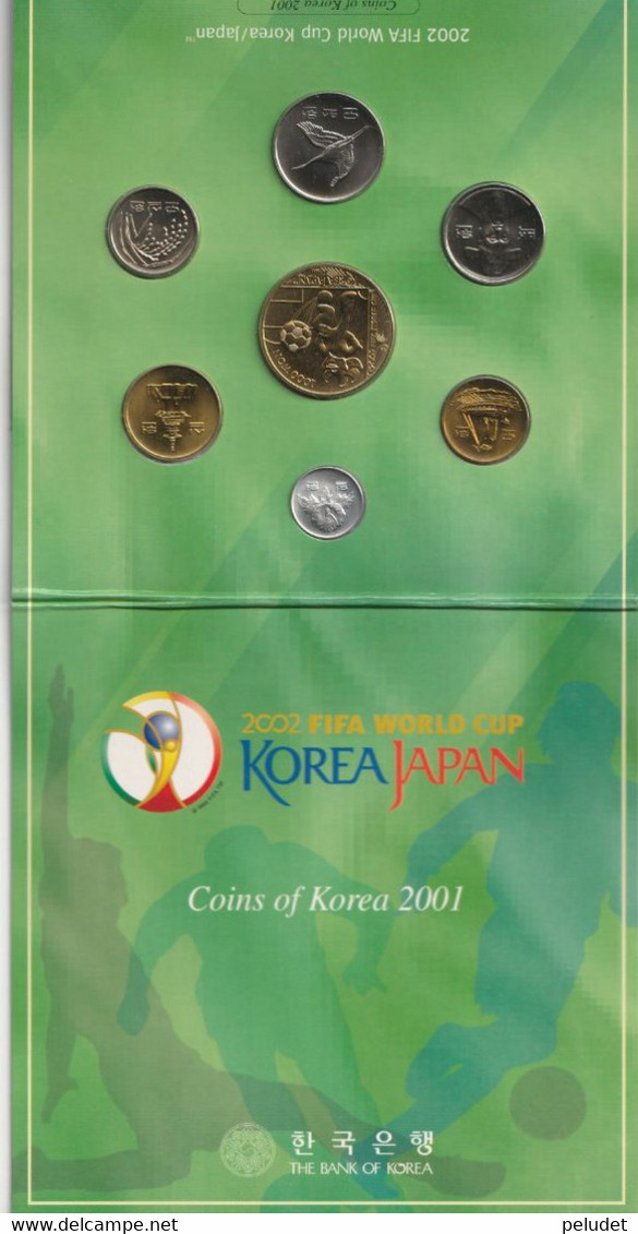 South Korea,  Coins 2001,  Mint Set FIFA-World-Cup-2002 - Korea (Süd-)