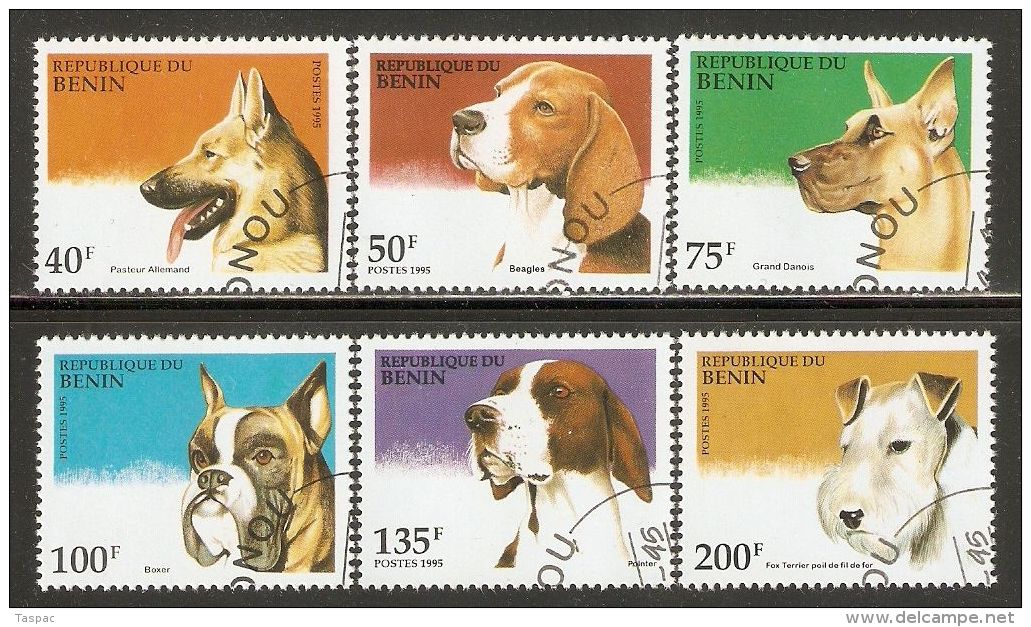 Benin 1995 Mi# 675-680 Used - Dogs - Benin - Dahomey (1960-...)