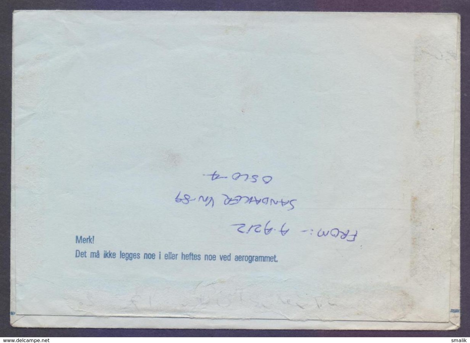 NORWAY NORGE Postal History - TAXE PERCUE Aerogramme Stationery, Used 30.5.1983 With Slogan Postmark - Postal Stationery