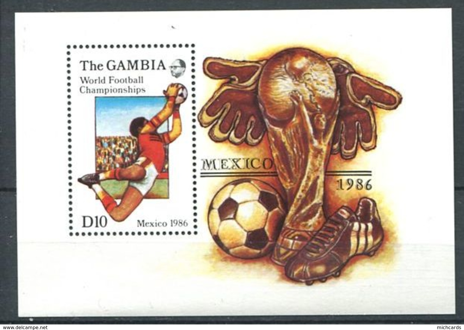 223 GAMBIE 1986 - Yvert BF 23 - Mexique Coupe Du Monde Football - Neuf **(MNH) Sans Trace De Charniere - Gambia (1965-...)