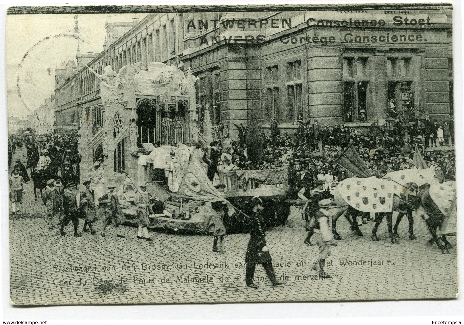 CPA - Carte Postale - Belgique - Anvers -  Cortège Conscience - Char Du Rêve De Louis Malmael - 1912 (CP2112) - Antwerpen