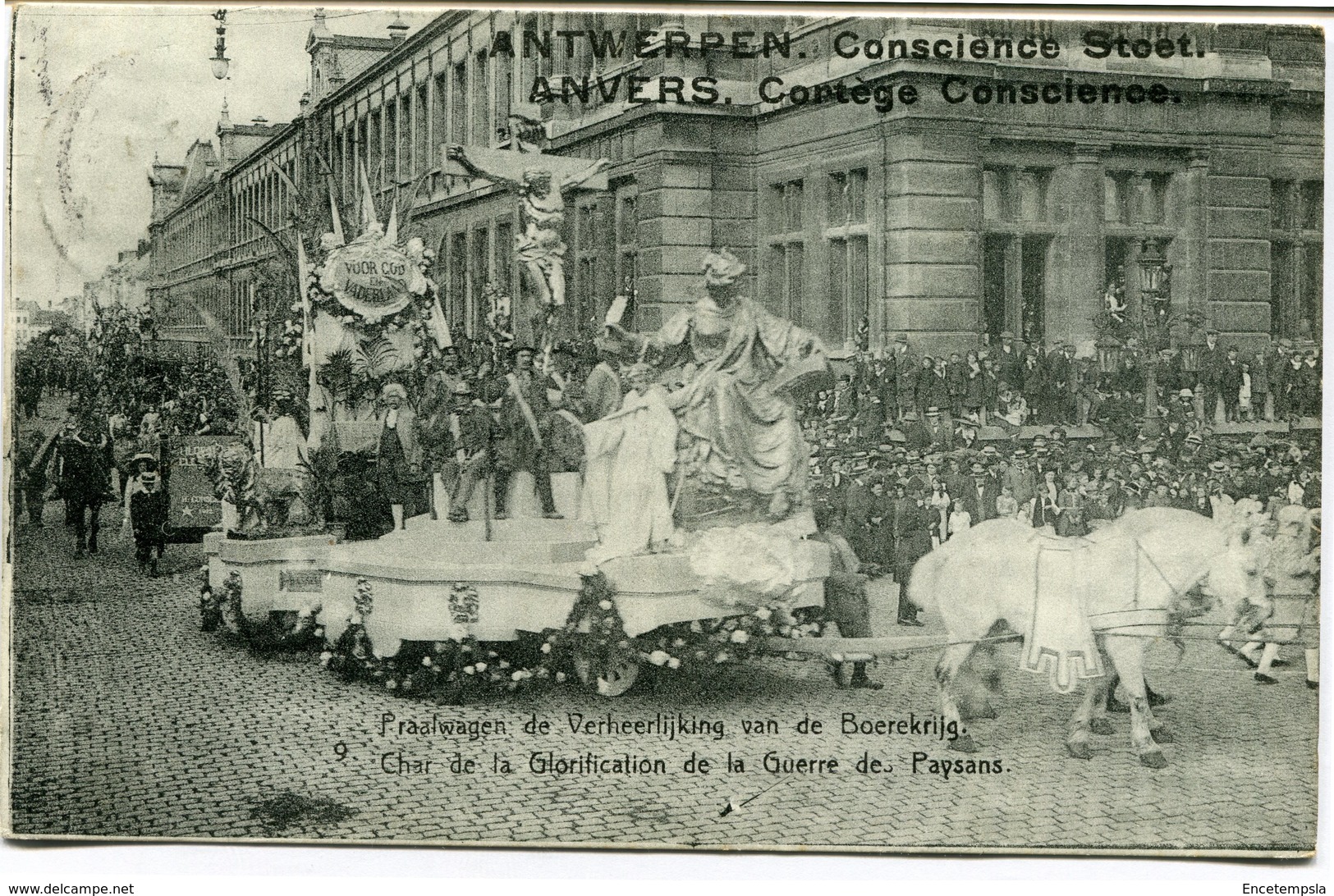 CPA - Carte Postale - Belgique - Anvers -  Cortège Conscience - Char De La Glorification De La Guerre - 1912 (CP2113) - Antwerpen