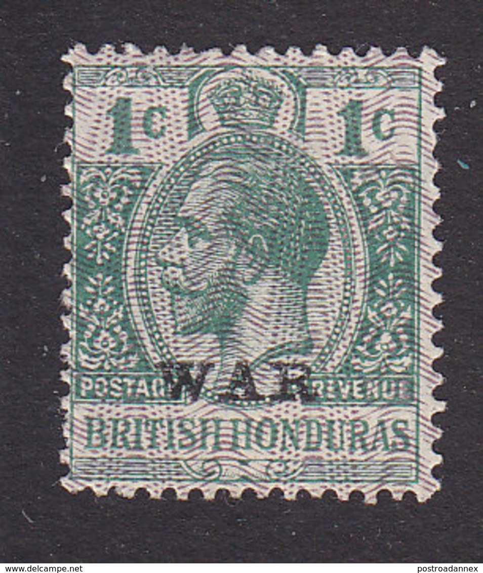 British Honduras, Scott #MR1, Mint No Gum, George V Overprinted, Issued 1916 - British Honduras (...-1970)