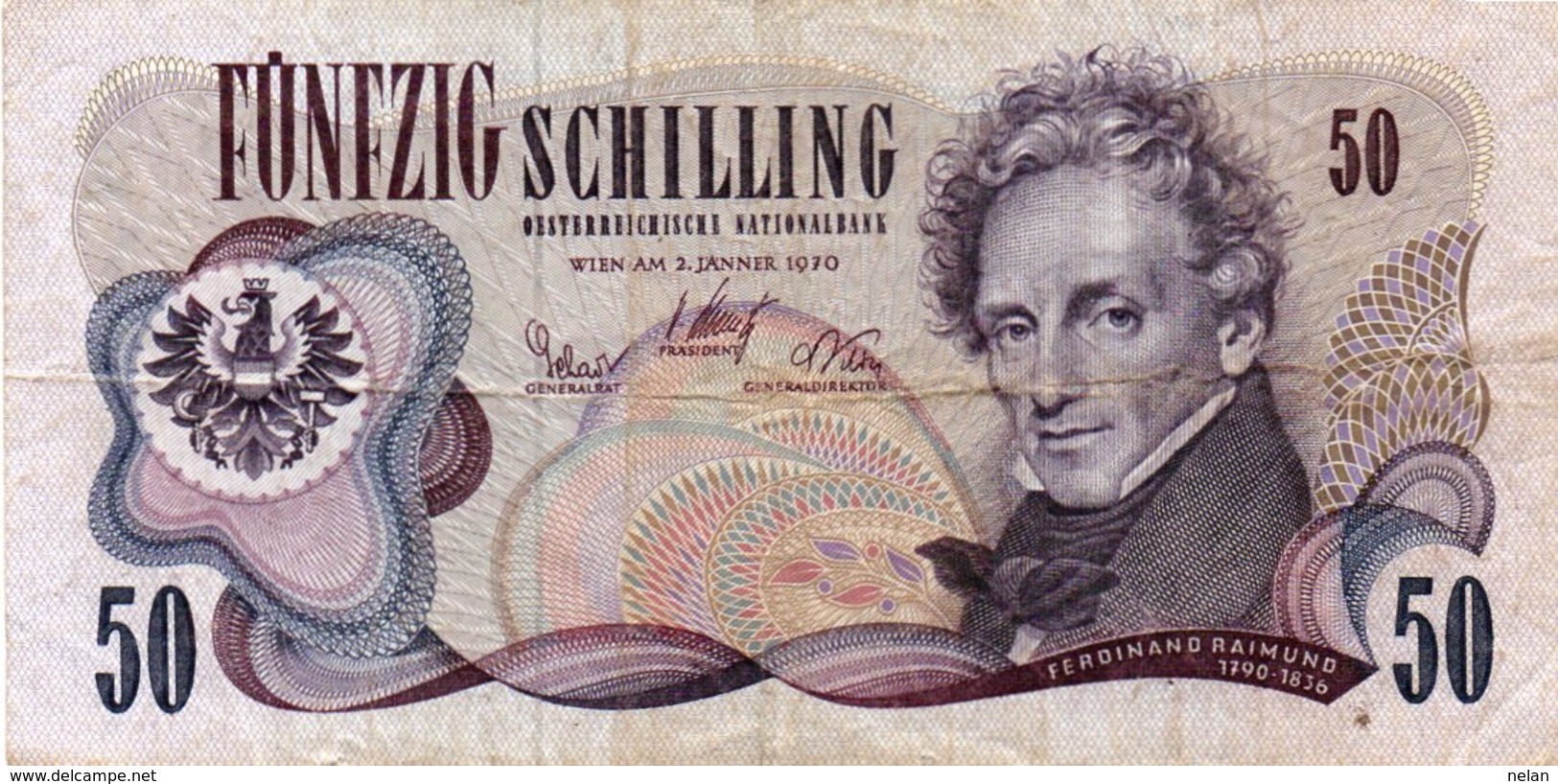 AUSTRIA 50 SCHILLING 1970 P-143a - Austria