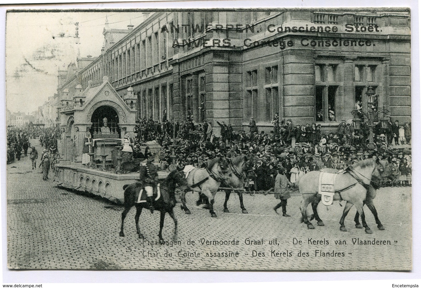 CPA - Carte Postale - Belgique - Anvers -  Cortège Conscience - Char Du Comte Assasiné - 1912 (CP2118) - Antwerpen