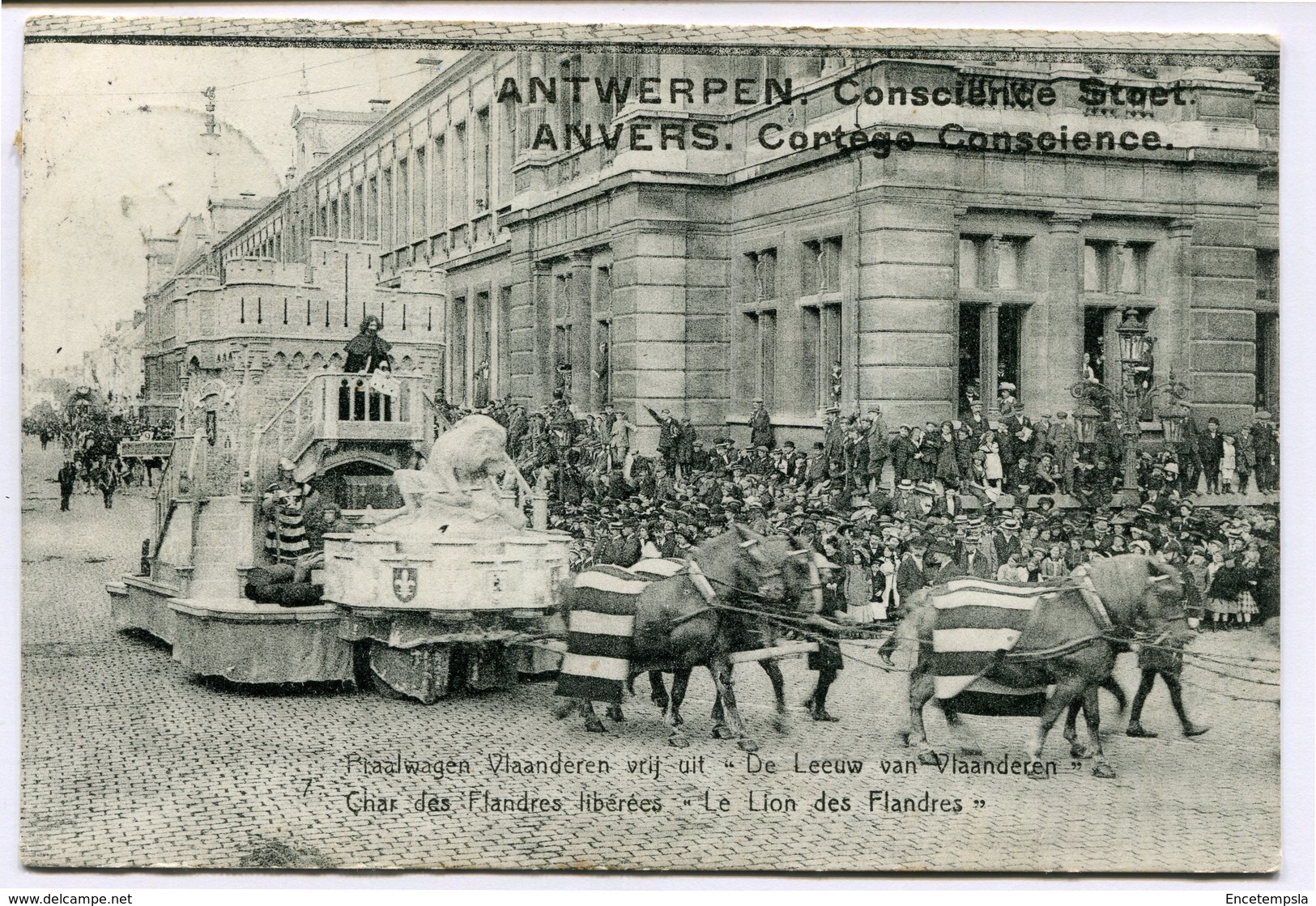 CPA - Carte Postale - Belgique - Anvers -  Cortège Conscience - Char Des Flandres Libérées - 1912 (CP2120) - Antwerpen