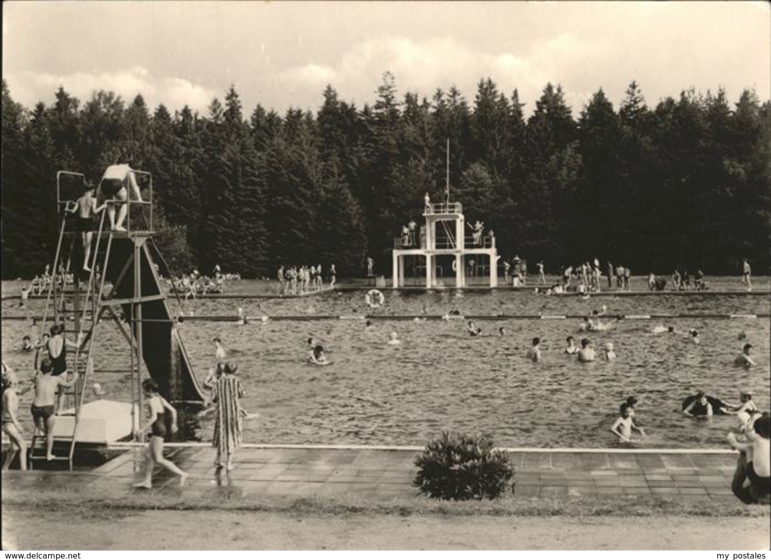 41237203 Grossroehrsdorf Sachsen Schwimmbad Kinder Rutschbahn Sprungturm Grossro - Grossröhrsdorf