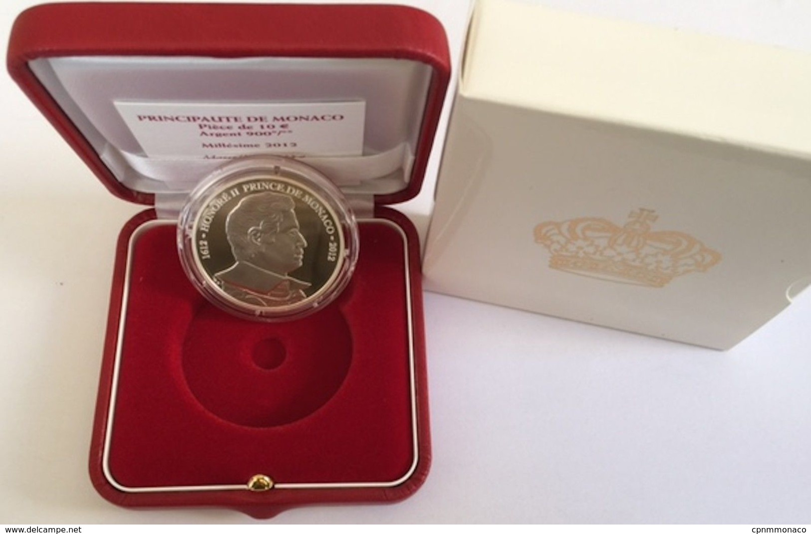 Monaco 2012 10 Euro Silver HONORE II,  Auflage 6500. Mit Schatule Und Zertif. - Monaco