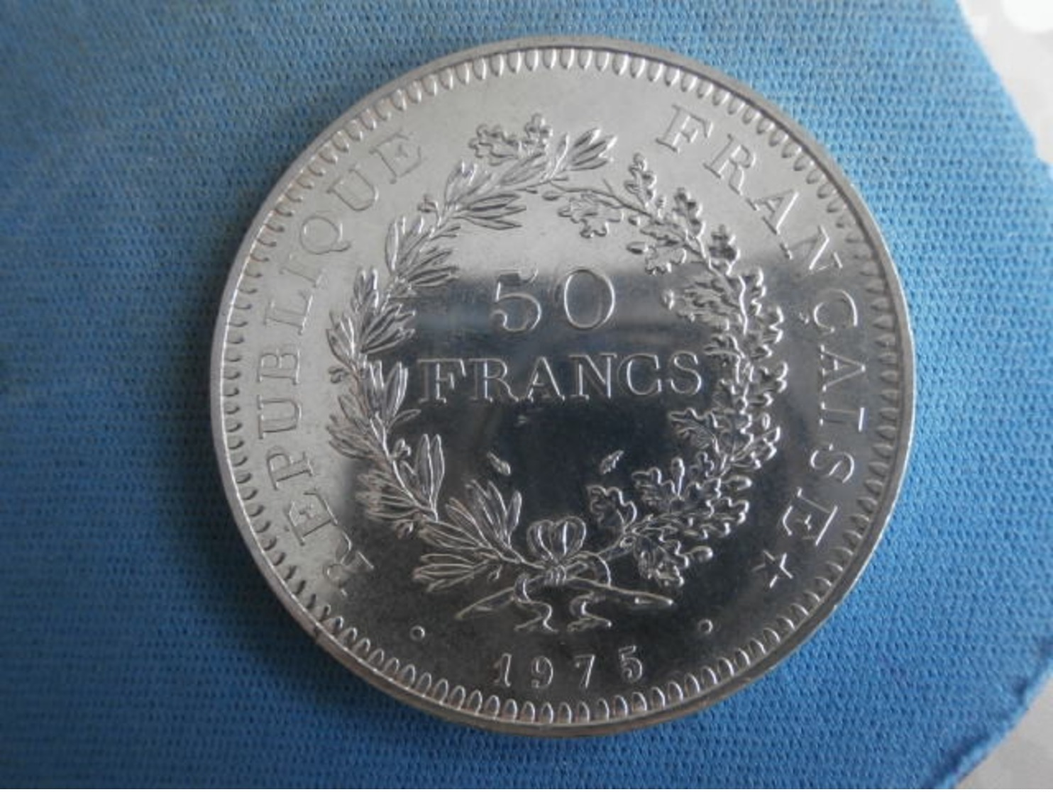 Pièce En Argent 50 Francs Hercule, Année 1975 - Autres & Non Classés