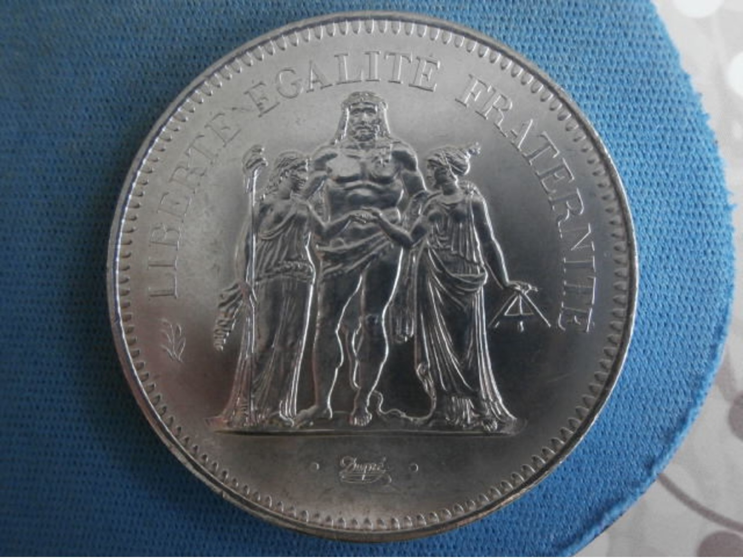 Pièce En Argent 50 Francs Hercule, Année 1975 - Autres & Non Classés